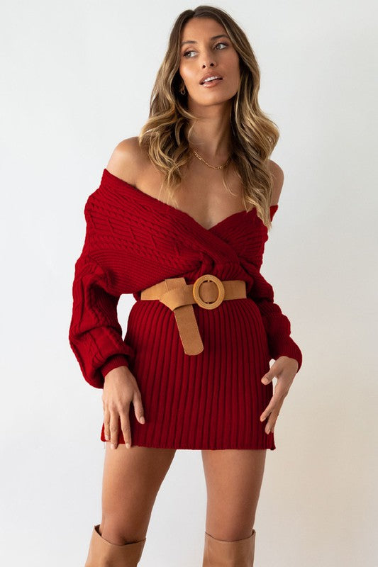 Autumn Aura SWEATER DRESS