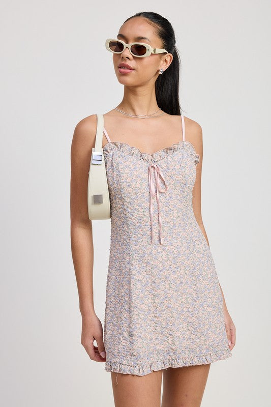 Ruffle Mini Floral Dress