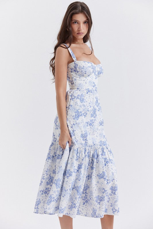 Elegant Admiration Floral Maxi Dress