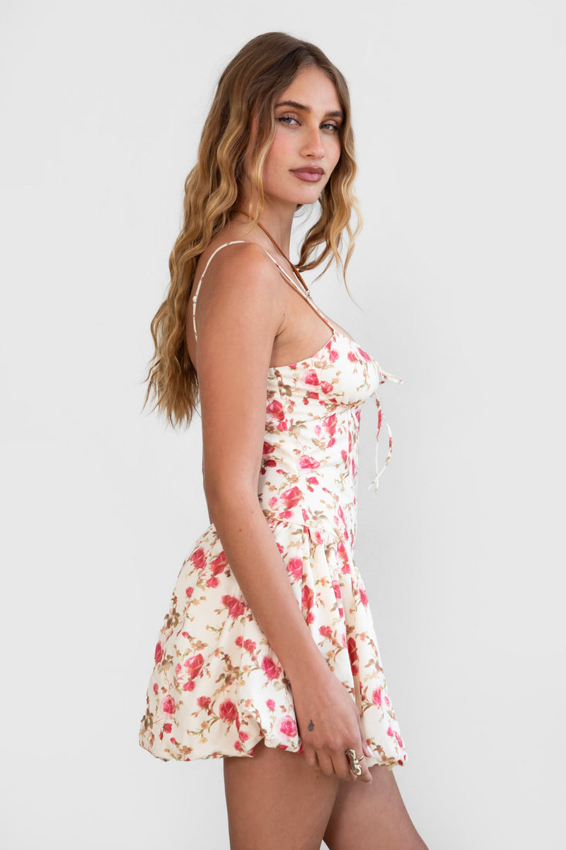 Connected Self Tie At Bust Dress