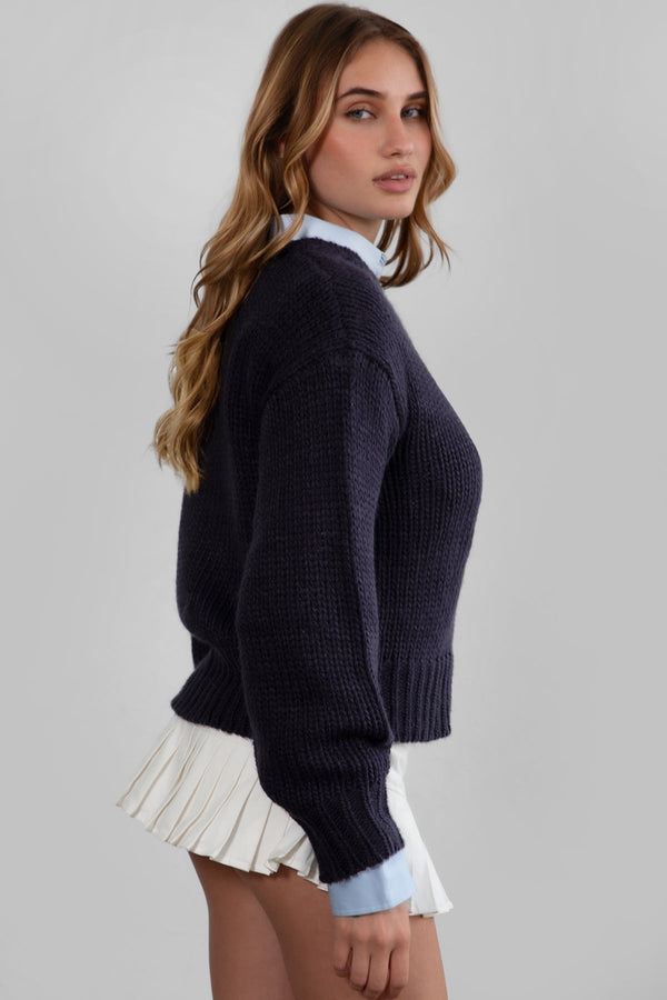 KELLY Ribbed Knit Sweater
