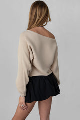 DEVRA  Ribbed Knit Sweater